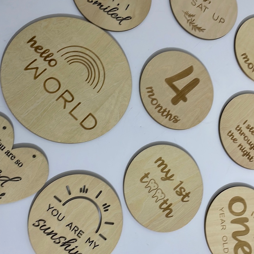 Baby photo shoot tags for those special milestones